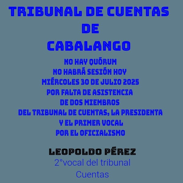 NO HAY QUORUM